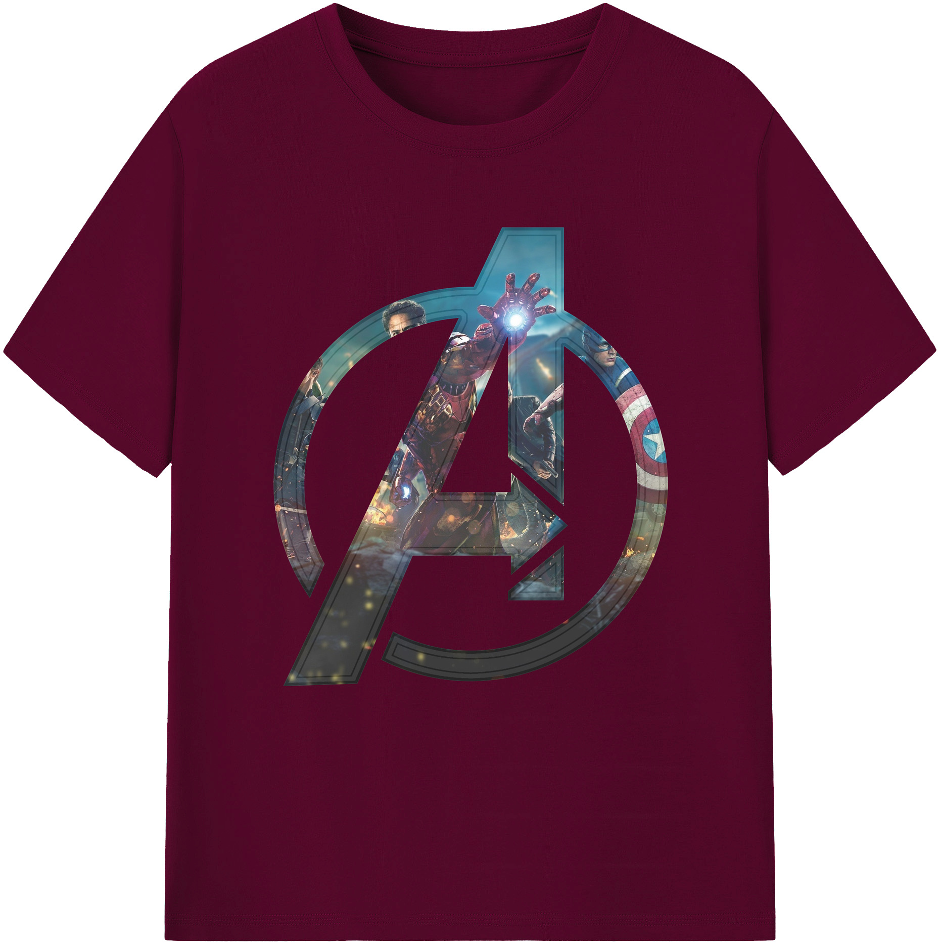 （画像用） アベンジャーズ The Avengers レディースカジュアルプリントTシャツ（綿100％）